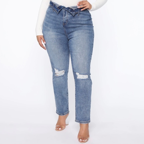 Fashion Nova denim jean. Fashion Nova size 7 - Picture 8 of 9